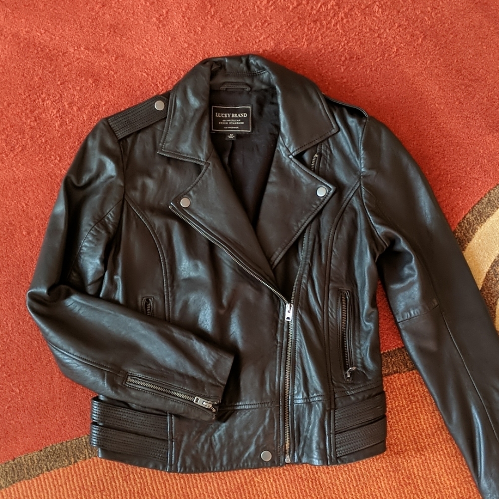 Lucky Brand Moto Leather jacket NWOT